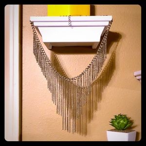 Silver statement necklace